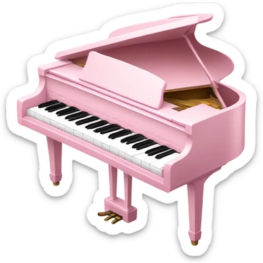 light pink piano sticker