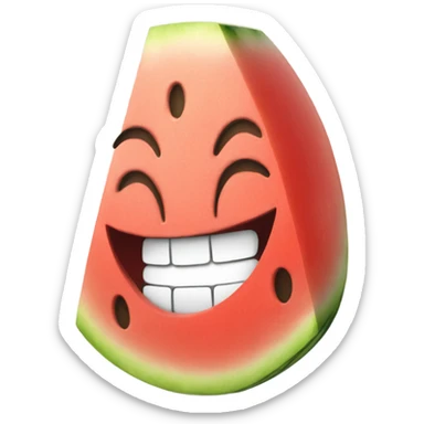Watermelon laughing  sticker