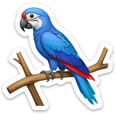 Blue parrot sticker