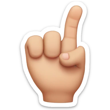 Thumb within middle finger sticker