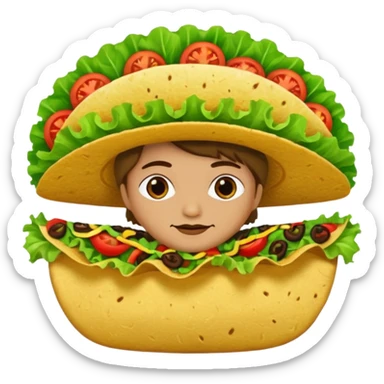 Me as a taco  sticker