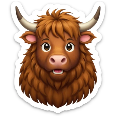 highland cow sticker