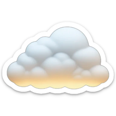 the volumetric cloud below is illuminated and snow comes from it sticker