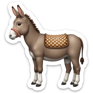 polka dots donkey full body sticker