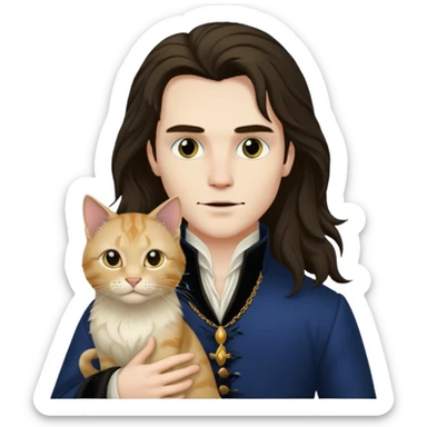 Lestat de liencourt with a cat sticker