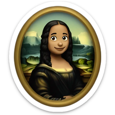 A boy Mona lisa sticker