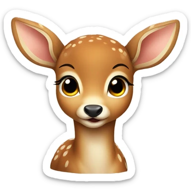 cute baby deer sticker