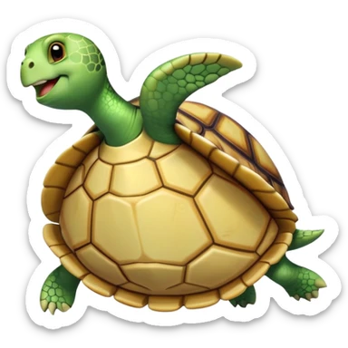 Turtle with bathing suit sticker