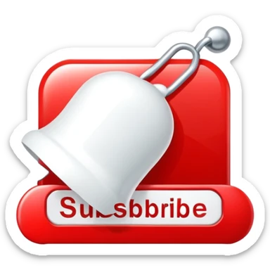 Subscribe button with bell notification sticker
