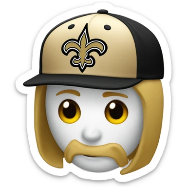 New Orleans saints baseball hat sticker