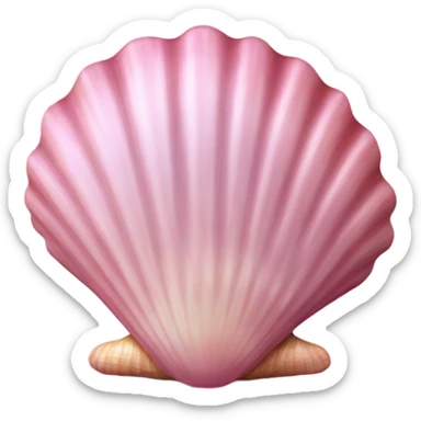 Pink seashell with glitter  sticker