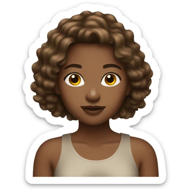 brown hair girl beachy vibe sticker