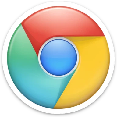 pastel google chrome logo sticker