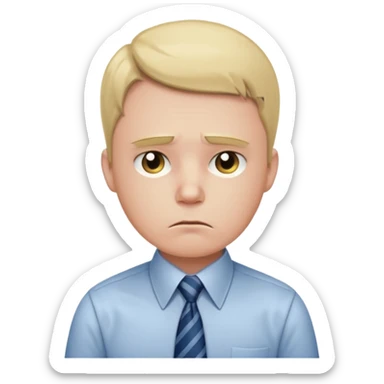 sad office worker sticker