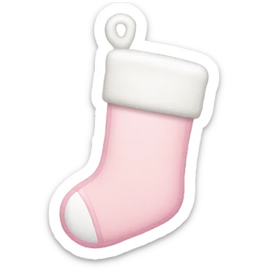 Light pink christmas stocking sticker