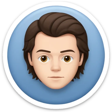 une personne joli, aqui ressemble a harry styles de 3 quart  dans un rond  sticker