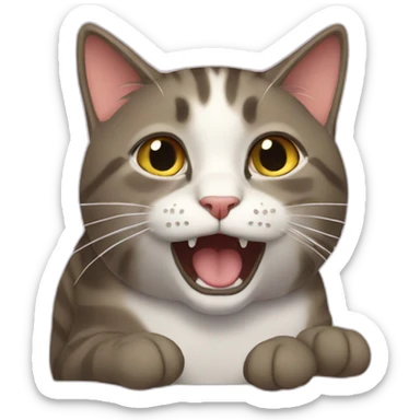 cat pleading sticker