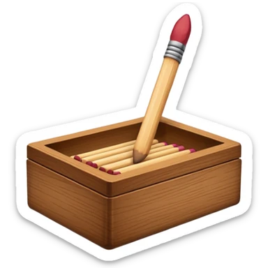 matchstick box sticker