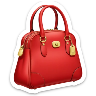 Realistic coach red bag sticker