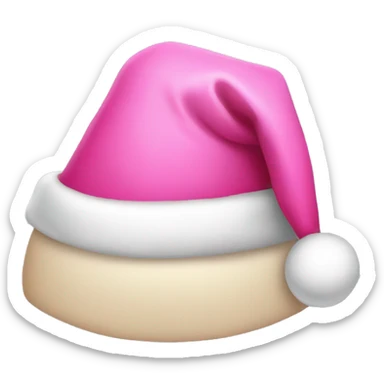 pink santa hat sticker