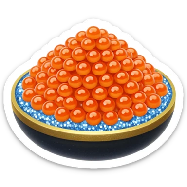 Salmon roe with glitter  sticker
