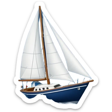 Sailboat stormy sticker