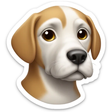 dog with bird beak sticker