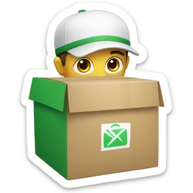 White Courier with a green parcel sticker