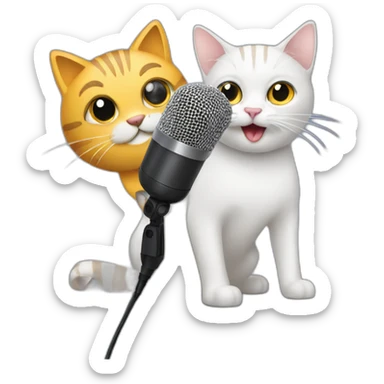 Microphone with cat sticker