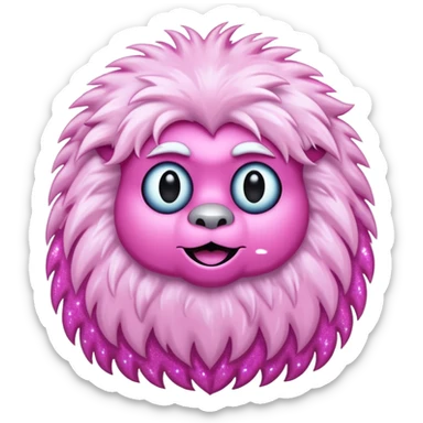 pink glitter yeti sticker