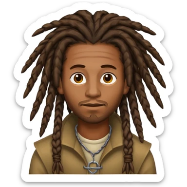 Dread locks guy sticker