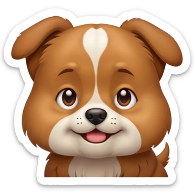 cachorro com cara de triste mas sorrindo sticker