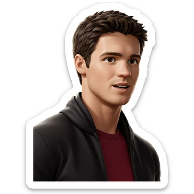 outdoor portrait of a boy sticker