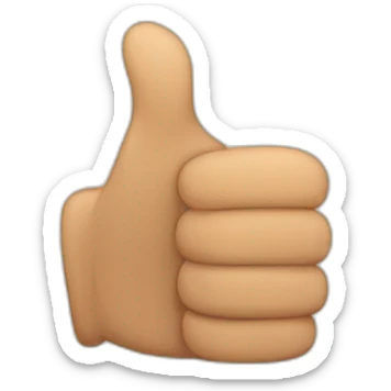 bent thumb up sticker