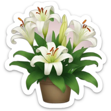 lilies in garden sticker