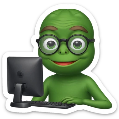 pepe the frog computer  sticker