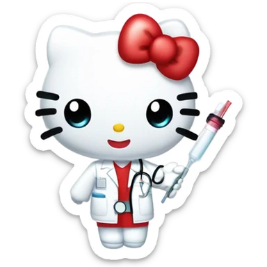 Phlebotomy hello kitty  sticker