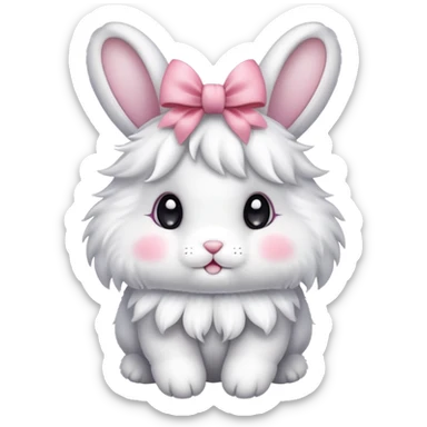 Bunny with bows sticker