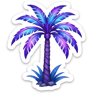 Cosmic/space palm tree sticker