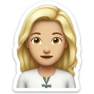 девушка блондинка  sticker