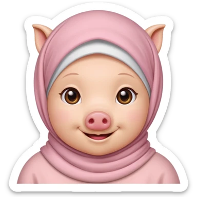 A pig convert Muslim  sticker