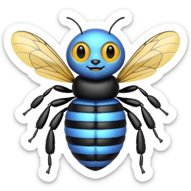 blue bumblebee sticker