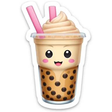 Boba tea kawaii sticker