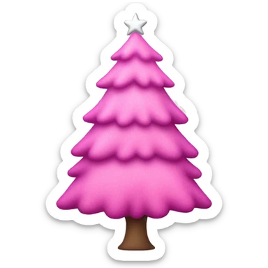 Pink chrismast tree sticker