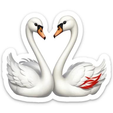 Couple swan emoji sticker