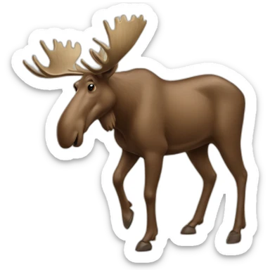 Postal moose sticker