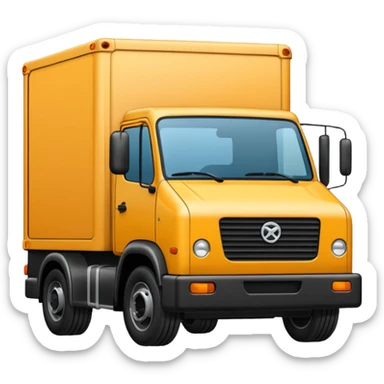 make a shipping truck emoji no colors just black outline of it and white background sticker