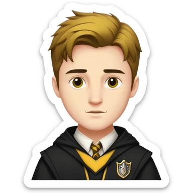 Cedric Diggory in harry potter, wear hogwarts Hufflepuff uniform sticker