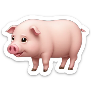 Cerdito cargando pesas sticker