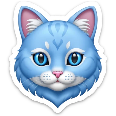 Blue cat with the silver medallion on the neck. The medallion should be with the heart.  sticker